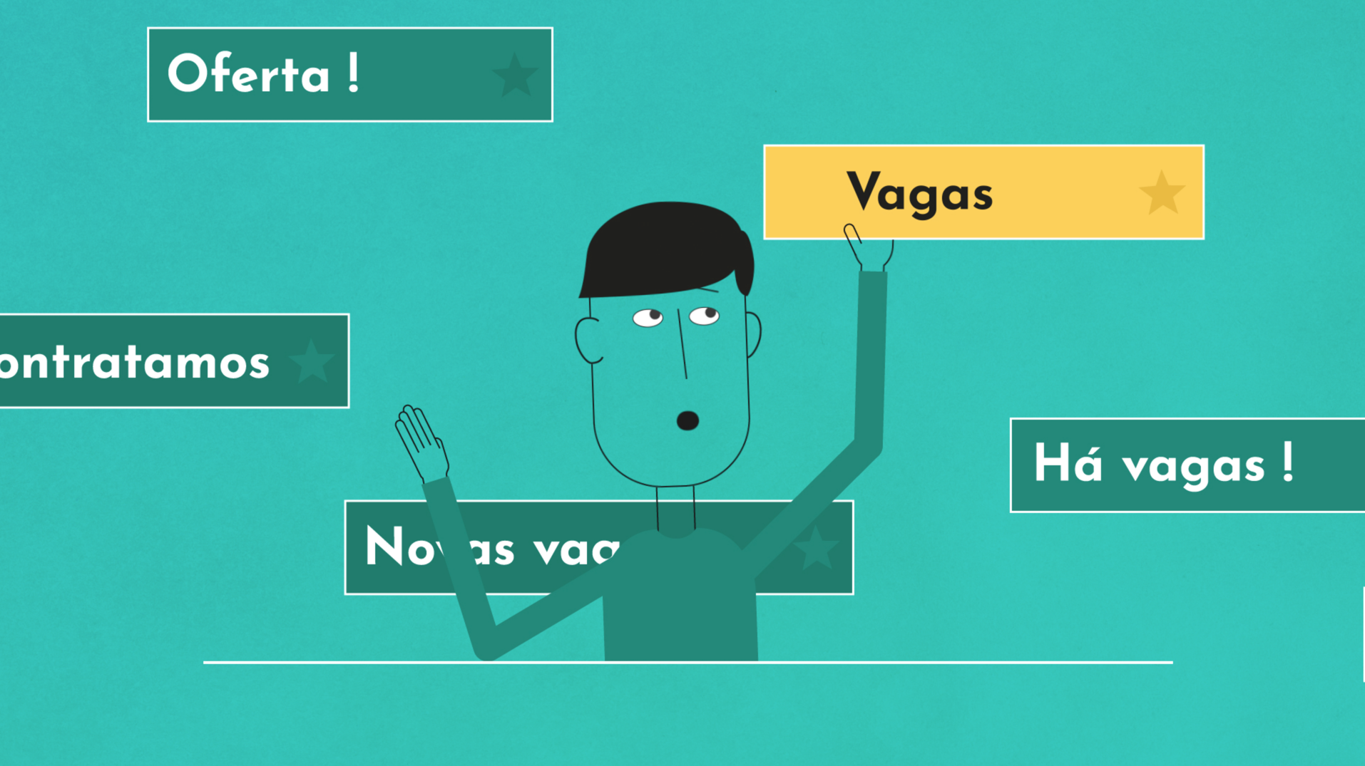 Ilustração do processo para candidatar-se a uma vaga.